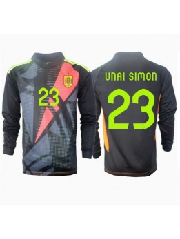 Billige Spania Unai Simon #23 Keeper Bortedrakt EM 2024 Langermet